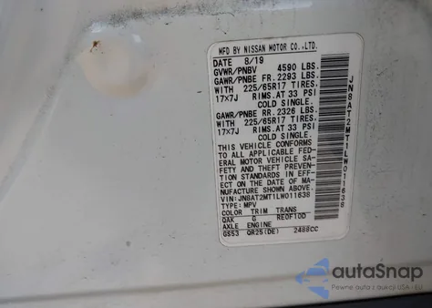 2020 Nissan Rogue Sv Fwd from USA, damaged, VIN JN8AT2MT1LW011638